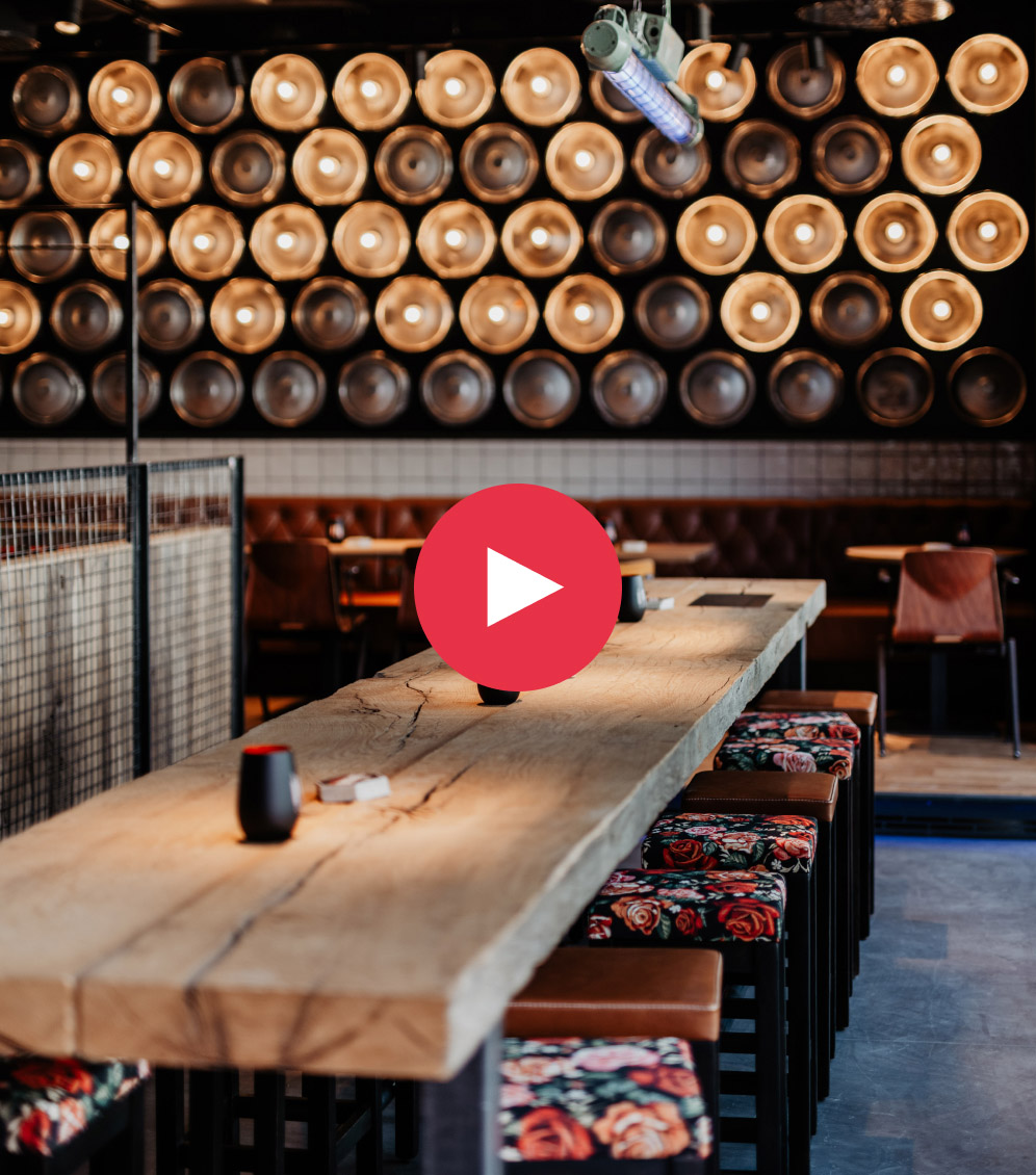 Beleuchtung durch Loxone in einem Restaurant Beleuchtung im Restaurant mit Loxone